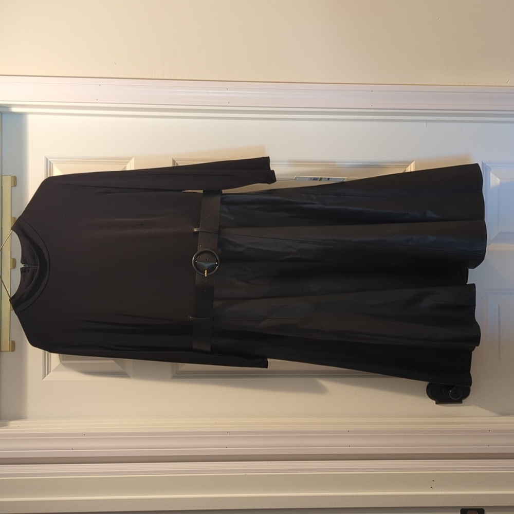 Calvin Klein Black Belted Dress